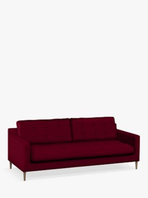 Draper Range, John Lewis Smooth Velvet Plain Fabric, Deep Red, Price Band B